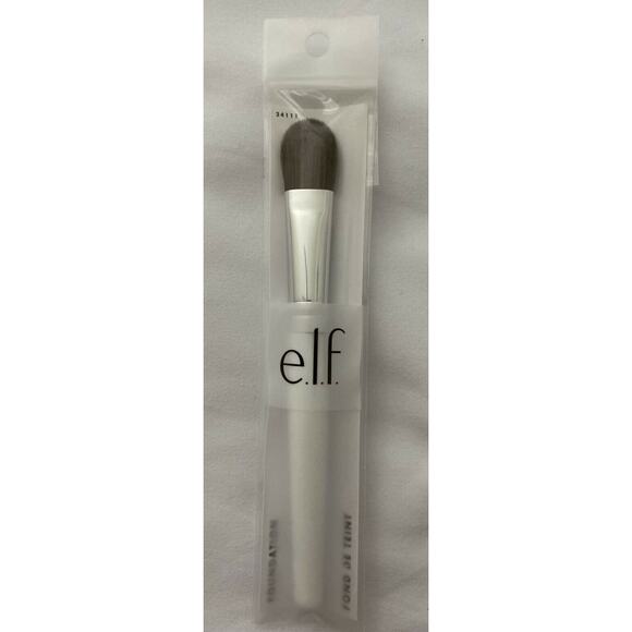 e.l.f. Foundation Brush Set of 2 Cruelty Free Vegan New in Box - Picture 1 of 8